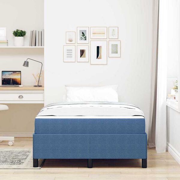 vidaXL Σκελετός Κρεβατιού Μπλε 120 x 200 cm Βελούδο