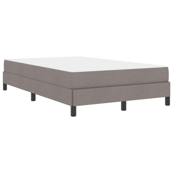 vidaXL Κρεβάτι με ελατήρια με στρώμα Taupe 120 x 200 cm ύφασμα