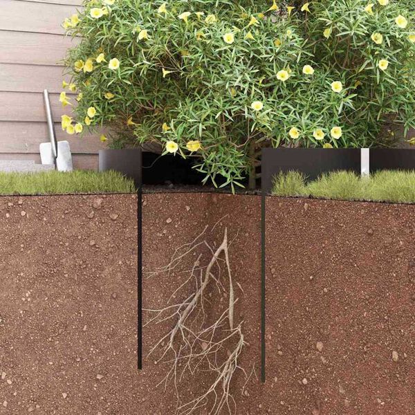 vidaXL Φράγμα ριζών Μαύρο 0.7 x 10 μέτρα HDPE