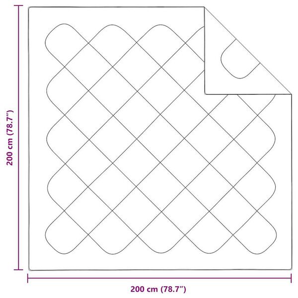 vidaXL Σετ Κουβέρτας με μαξιλάρι 3 pcs Λευκό 200 x 200 cm Μικροΐνες
