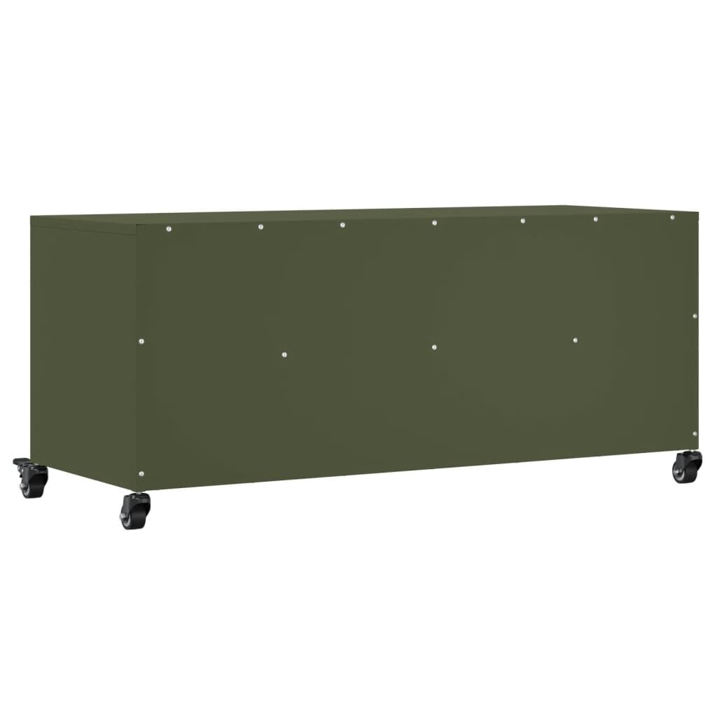 vidaXL Έπιπλο Τηλεόρασης Πράσινο Λαδί 100,5x39x43,5 εκ. από Ατσάλι