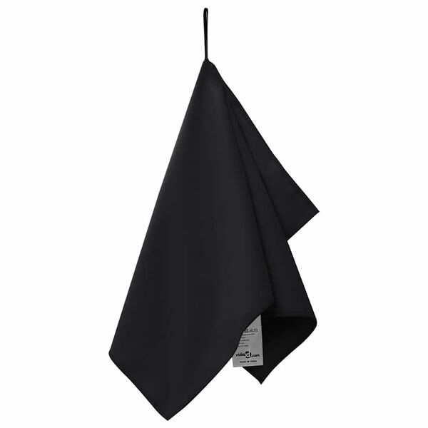 vidaXL Αθλητικές Πετσέτες 2 pcs Μαύρο 50 x 30 cm