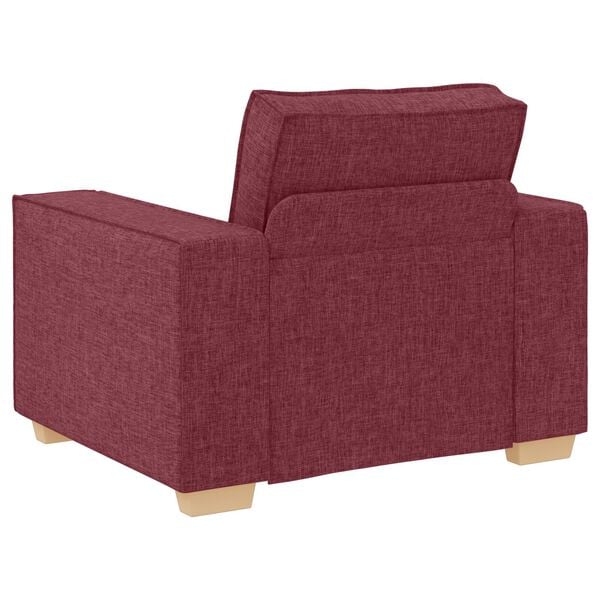 vidaXL Σετ Καναπέ με μαξιλάρι 3 pcs Κόκκινο 220 x 78 x 84 εκ. ύφασμα