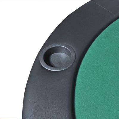 vidaXL Επιφάνεια Τραπεζιού Πόκερ 10 Ατόμων Αναδιπλούμενη Πράσινη