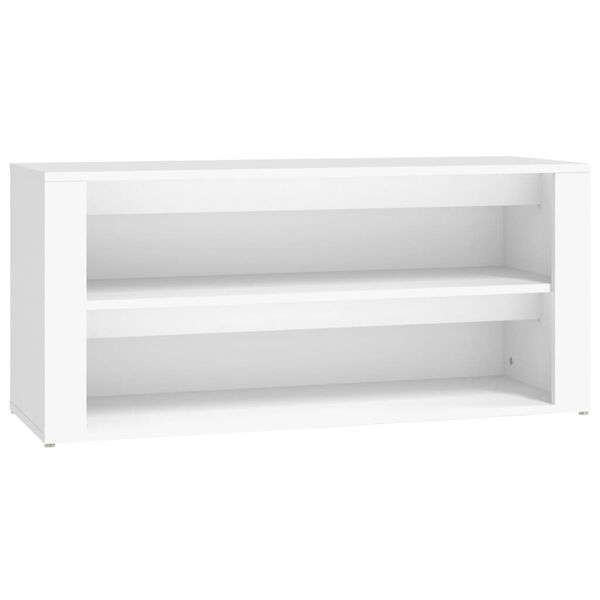 vidaXL Παπουτσοθήκη Λευκή 100 x 35 x 45 εκ. από Επεξεργασμένο Ξύλο