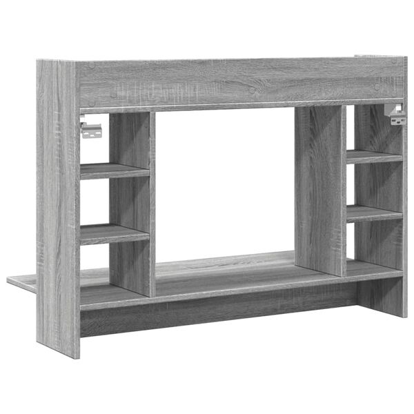 vidaXL Γραφείο Τοίχου Γκρι Sonoma 105x48x75 εκ. από Επεξεργασμένο Ξύλο