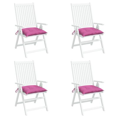 vidaXL Μαξιλάρια Καρέκλας 4 τεμ. Ροζ 40 x 40 x 7 εκ. Υφασμάτινα