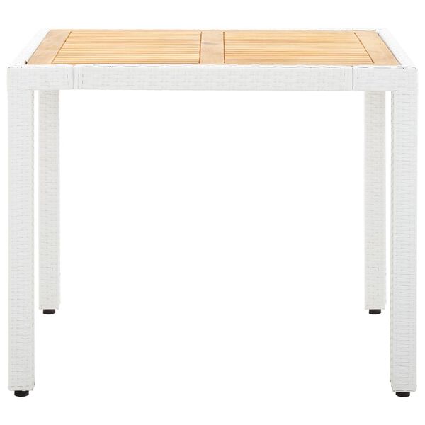 vidaXL Σετ Τραπεζαρίας Εξωτ. Χώρου 5 τεμ. Λευκό Συνθετικό Ρατάν