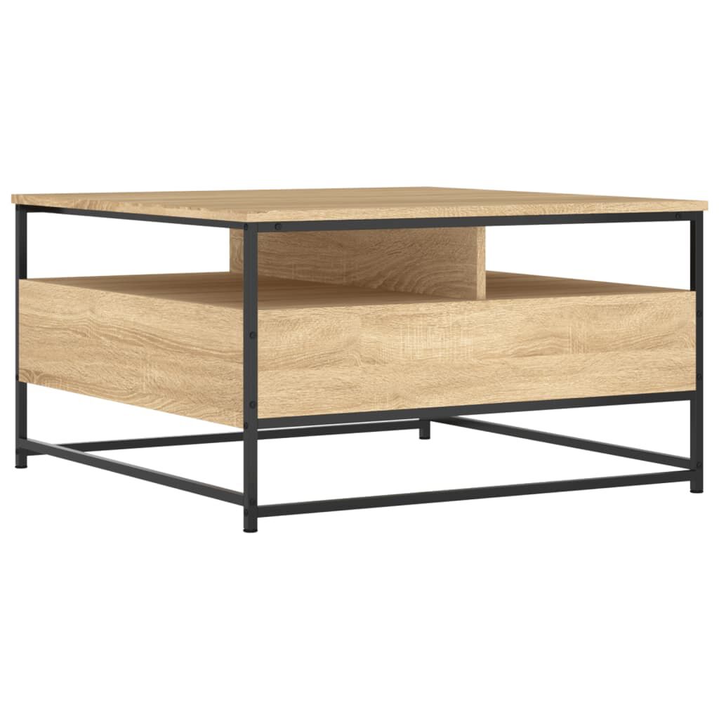vidaXL Τραπεζάκι Σαλονιού Sonoma Δρυς 80 x 80 x 45 εκ. Επεξεργ. Ξύλο