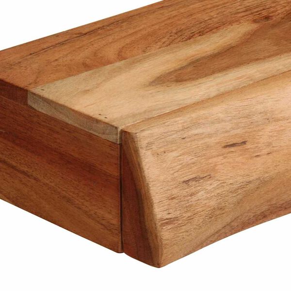 vidaXL Ράφια Τοίχου 2 τεμ. 60x17x8 εκ. από Μασίφ Ξύλο Ακακίας