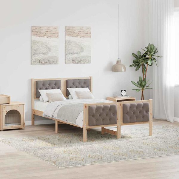 vidaXL &Sigma;&kappa;&epsilon;&lambda;&epsilon;&tau;ό&sigmaf; &Kappa;&rho;&epsilon;&beta;&alpha;&tau;&iota;&omicron;ύ Taupe 120 x 190 cm &Sigma;&tau;&epsilon;&rho;&epsilon;ά &xi;&upsilon;&lambda;&epsilon;ί&alpha; &pi;&epsilon;ύ&kappa;&omicron;&upsilon;