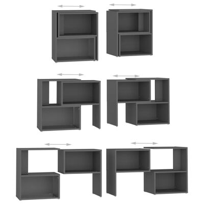 vidaXL Έπιπλο Τηλεόρασης Γκρι 104 x 30 x 52 εκ. από Μοριοσανίδα