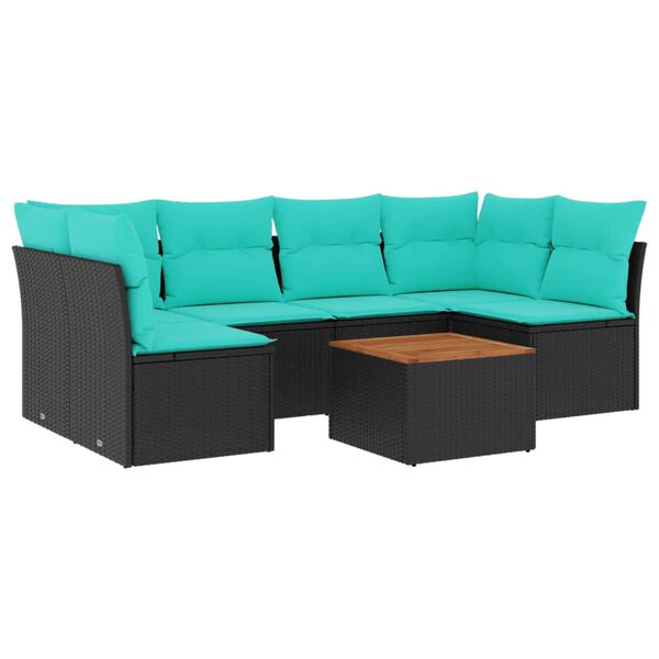 vidaXL &Kappa;&alpha;&nu;&alpha;&pi;έ&sigmaf; &Sigma;&epsilon;&tau; 7 &Tau;&epsilon;&mu;&alpha;&chi;ί&omega;&nu; &Mu;&alpha;ύ&rho;&omicron; &Sigma;&upsilon;&nu;&theta;&epsilon;&tau;&iota;&kappa;ό &Rho;&alpha;&tau;ά&nu; &mu;&epsilon; &Mu;&alpha;&xi;&iota;&lambda;ά&rho;&iota;&alpha;