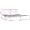 vidaXL Πλαίσιο Κρεβατιού με Κεφαλάρι Μαύρο 193 x 203 εκ. Μεταλλικό