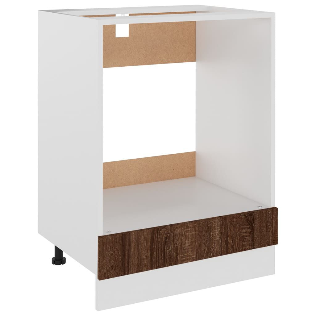 vidaXL Ντουλάπι Φούρνου Riga Καφέ Δρυς 60x46x81,5 εκ. Επεξεργ. Ξύλο