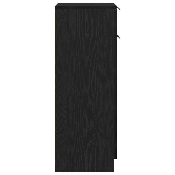 vidaXL Ντουλάπι Μπάνιου Μαύρη δρυς 32 x 34 x 90 εκ Επεξεργασμένο ξύλο