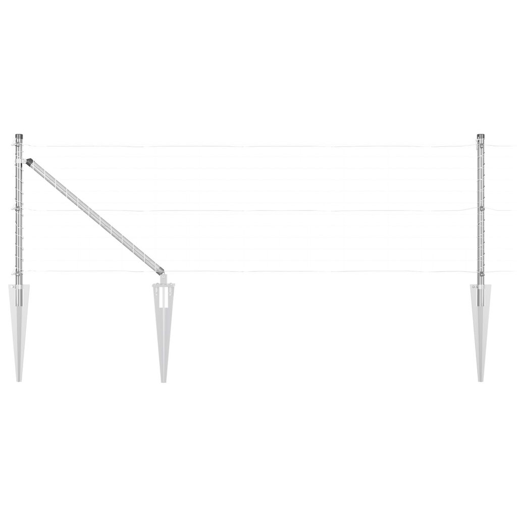 vidaXL Στηλοθέτες με Σφήνες 52 τεμ Ø32 mm 100 cm Γαλβανισμένο Ατσάλι