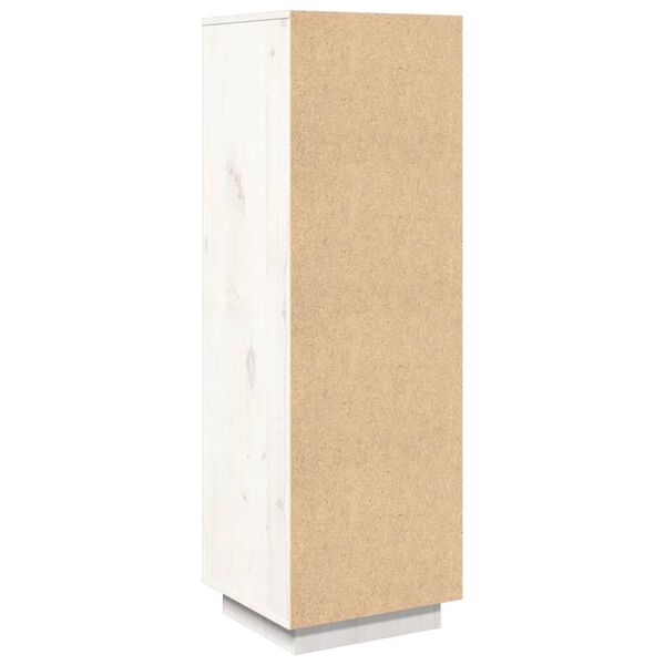 vidaXL Ντουλάπι Ψηλό Λευκό 38 x 35 x 117 εκ. από Μασίφ Ξύλο Πεύκου
