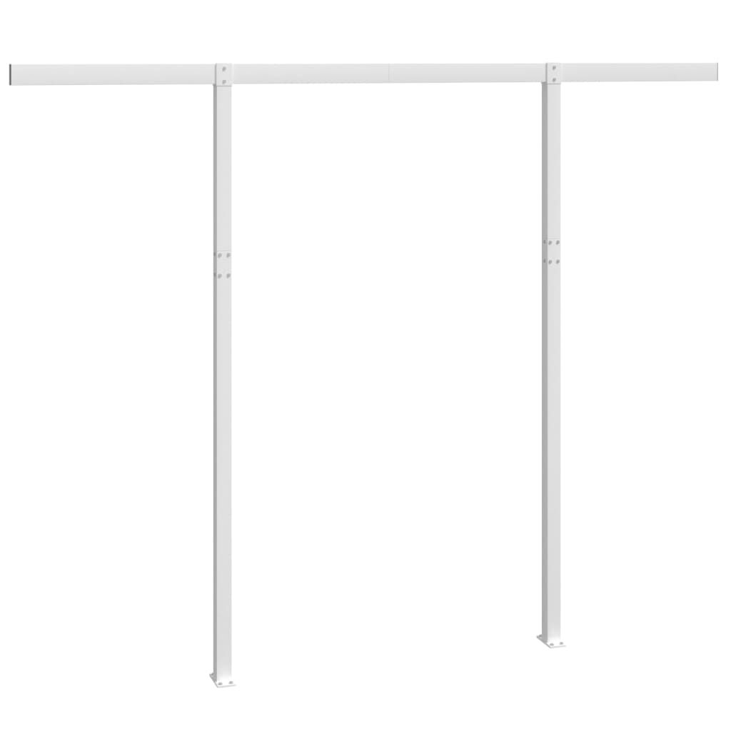 vidaXL Στύλοι Τέντας Σετ Λευκοί 300 x 245 εκ. από Σίδερο