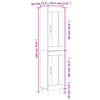 vidaXL Μπουφές Sonoma δρυς 34,5 x 34 x 180 εκ. από Επεξεργασμένο Ξύλο