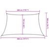 vidaXL Πανί Σκίασης Ανθρακί 3/4 x 2 μ. από HDPE 160 γρ./μ²