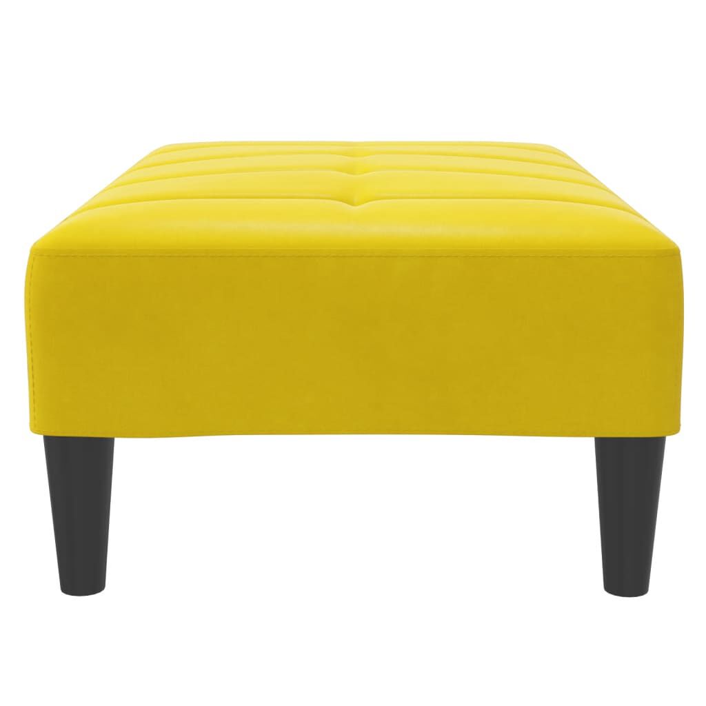 vidaXL Σκαμπό/Υποπόδιο Κίτρινο 77x55x31 εκ. Βελούδινο