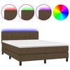 vidaXL &Kappa;&rho;&epsilon;&beta;ά&tau;&iota; Boxspring &mu;&epsilon; &Sigma;&tau;&rho;ώ&mu;&alpha; & LED &Sigma;&kappa;.&Kappa;&alpha;&phi;έ 140x200 &epsilon;&kappa; &Upsilon;&phi;&alpha;&sigma;&mu;ά&tau;&iota;&nu;&omicron;