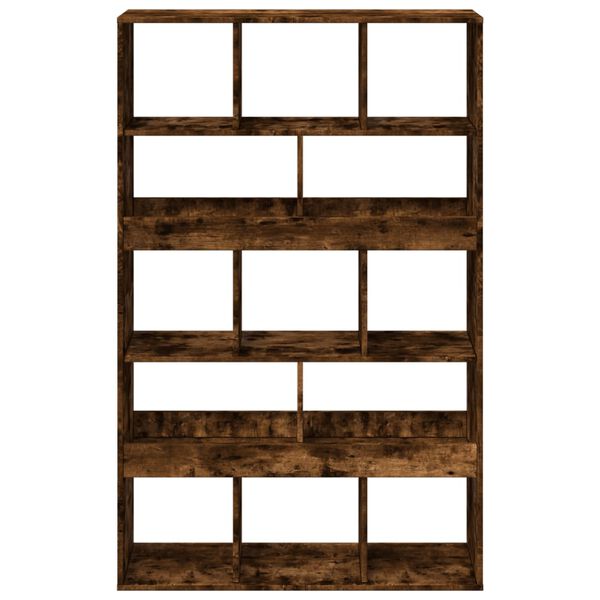 vidaXL Βιβλιοθήκη Καπνιστή Δρυς 100x33x156,5εκ. από Επεξεργασμένο Ξύλο