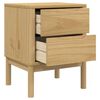 vidaXL Κομοδίνο FLORO Καφέ 45 x 39 x 57 εκ. από Μασίφ Ξύλο Πεύκου