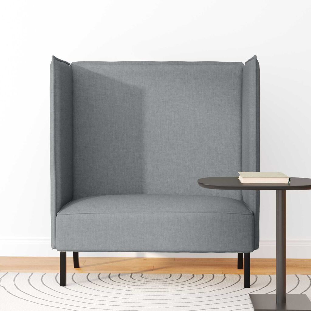 vidaXL Καναπές με ψηλή πλάτη Ανοιχτό γκρι 109x56x121 cm Ύφασμα