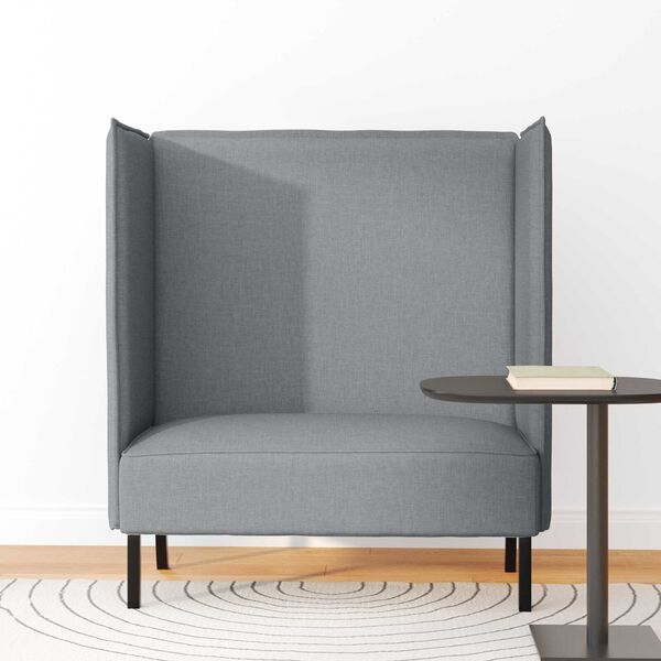 vidaXL Καναπές με ψηλή πλάτη Ανοιχτό γκρι 109x56x121 cm Ύφασμα