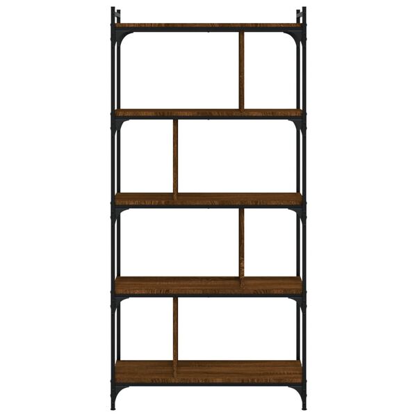 vidaXL Βιβλιοθήκη 5 Επιπέδων Καφέ Δρυς 76 x 32 x 158 εκ. Επεξ. Ξύλο