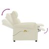 vidaXL Πολυθρόνα Μασάζ Κρεμ από Συνθετικό Δέρμα