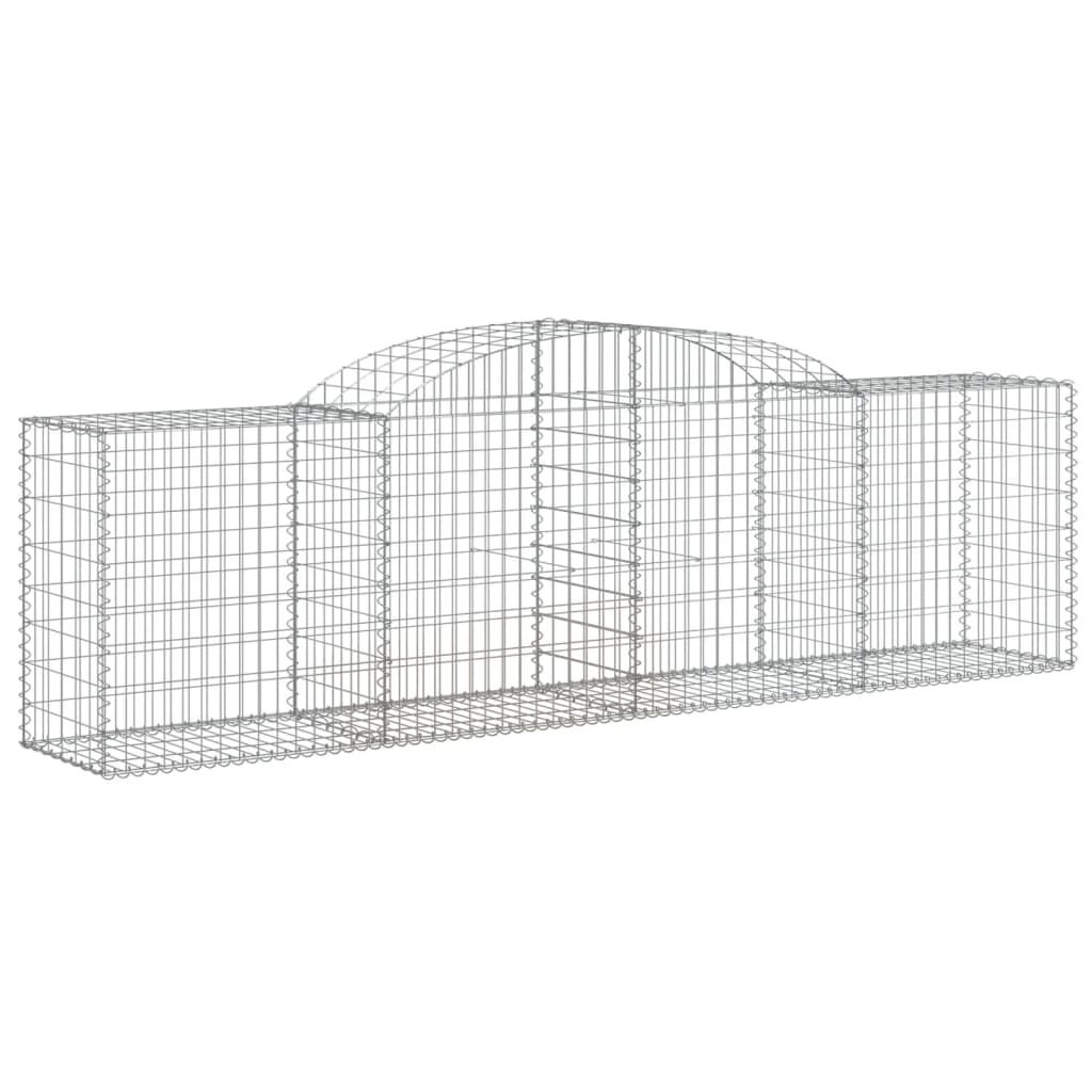 vidaXL Συρματοκιβώτια Τοξωτά 5 τεμ. 300x50x80/100 εκ. Γαλβαν. Ατσάλι