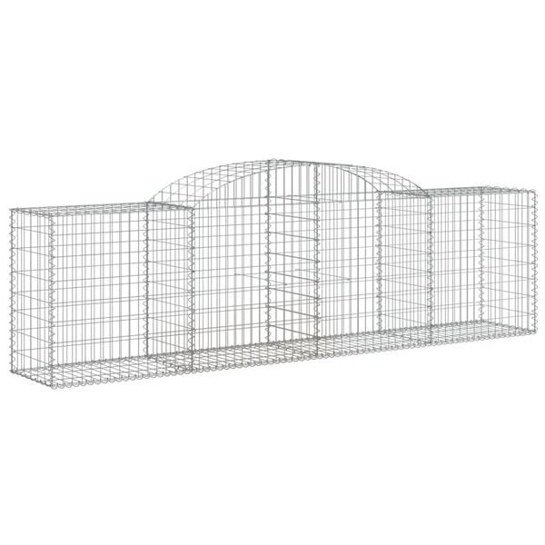 vidaXL Συρματοκιβώτια Τοξωτά 5 τεμ. 300x50x80/100 εκ. Γαλβαν. Ατσάλι