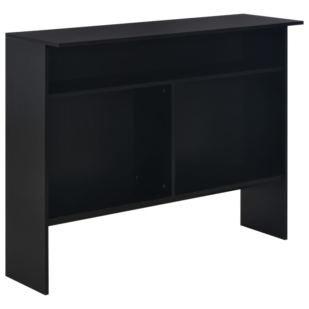 vidaXL Τραπέζι Μπαρ με 2 Επιφάνειες Χρώμα Μαύρο 130 x 40 x 120 εκ.