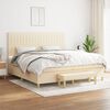 vidaXL &Kappa;&rho;&epsilon;&beta;ά&tau;&iota; Boxspring &mu;&epsilon; &Sigma;&tau;&rho;ώ&mu;&alpha; &Kappa;&rho;&epsilon;&mu; 200x200 &epsilon;&kappa;. &Upsilon;&phi;&alpha;&sigma;&mu;ά&tau;&iota;&nu;&omicron;