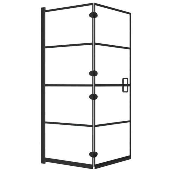 vidaXL Καμπίνα Μπανιέρας Πτυσσόμενη Μαύρη 120 x 140 εκ. από ESG