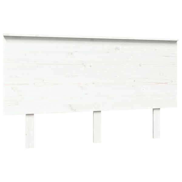 vidaXL Κεφαλάρι Κρεβατιού Λευκό 139x6x82,5 εκ. Μασίφ Ξύλο Πεύκου