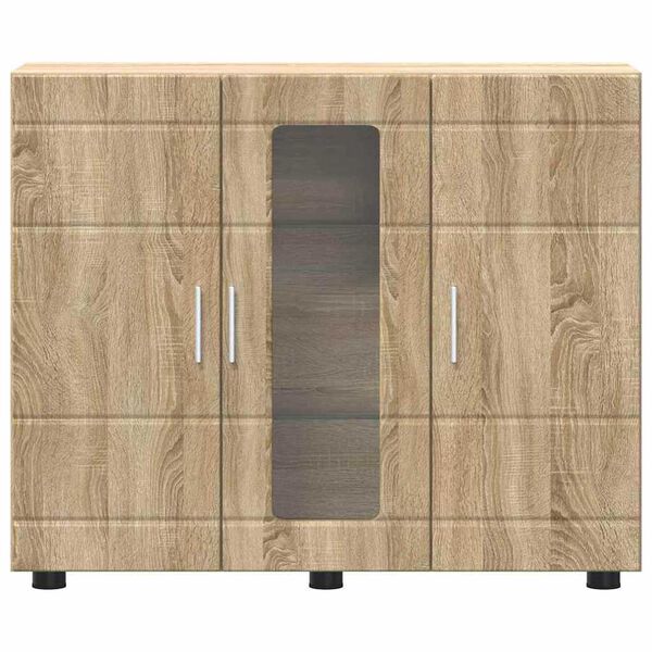 vidaXL Πλαϊνό γραφείο με ράφι με πόρτα Sonoma Δρυς 55.5 x 29 x 100 εκ