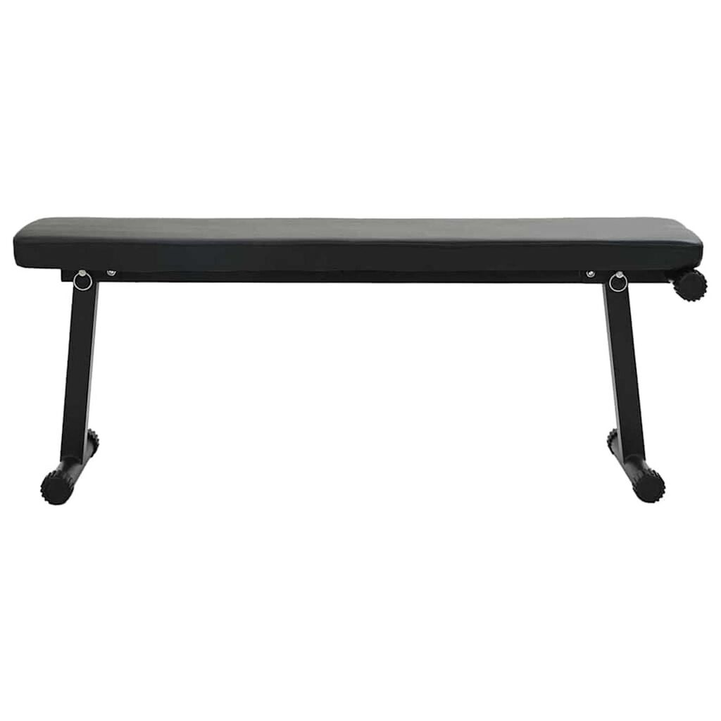 vidaXL Αναδιπλούμενος Πάγκος Βάρους Μαύρο 109 x 29 x 42 εκ. Ατσάλι