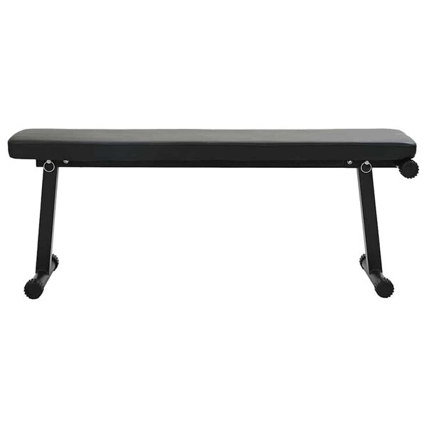 vidaXL Αναδιπλούμενος Πάγκος Βάρους Μαύρο 109 x 29 x 42 εκ. Ατσάλι