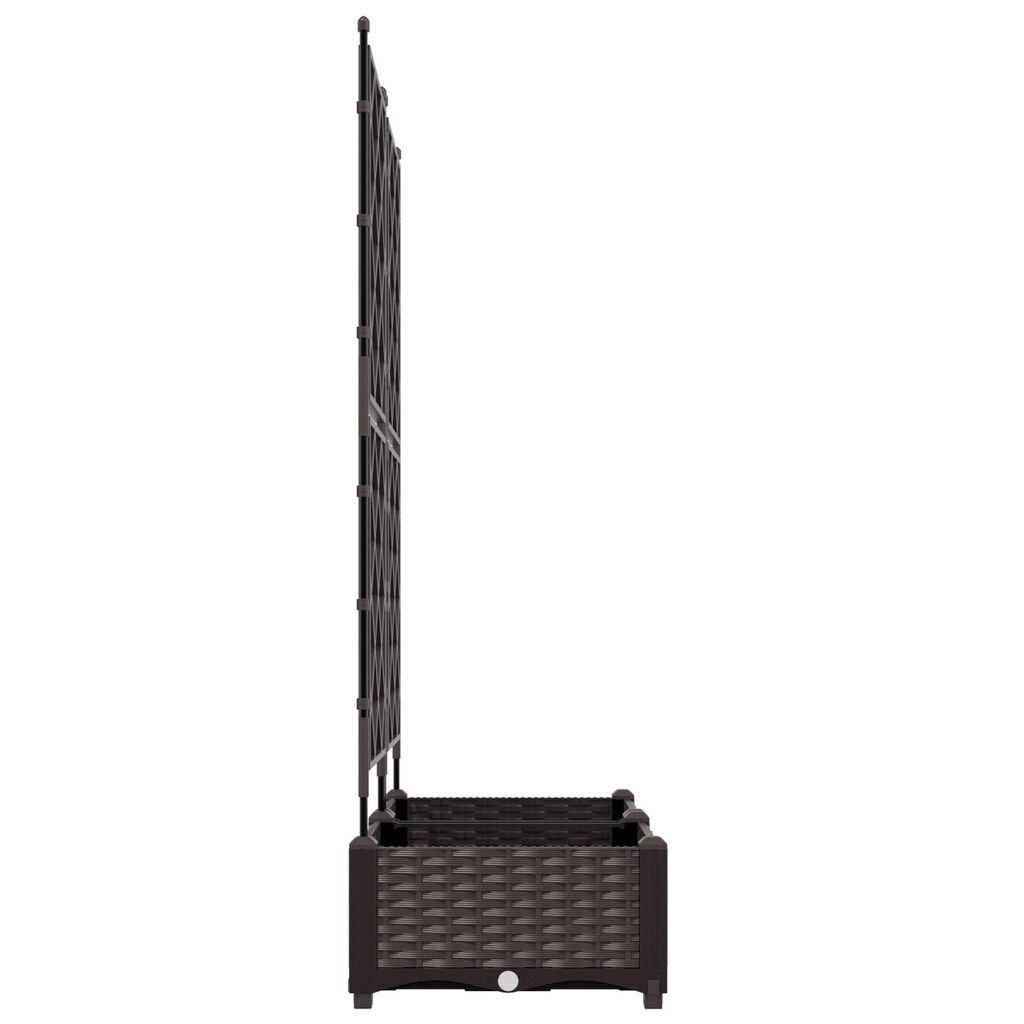 vidaXL Φυτευτής Κήπου με Πέταλο 2 τμχ Καφέ 80x40x125.5 εκ