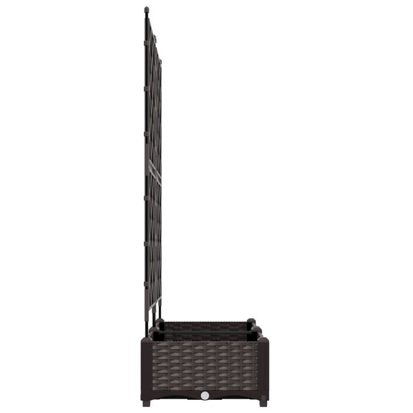 vidaXL Φυτευτής Κήπου με Πέταλο 2 τμχ Καφέ 80x40x125.5 εκ