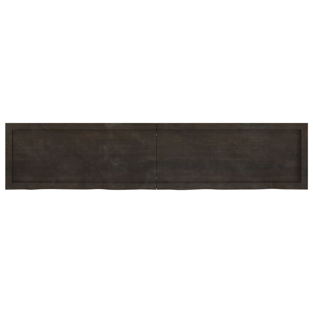 vidaXL Πάγκος Μπάνιου Σκούρο Καφέ 180x40x(2-6) εκ. Επεξεργ. Μασίφ Ξύλο