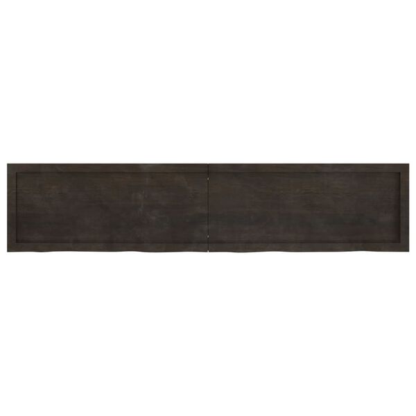 vidaXL Πάγκος Μπάνιου Σκούρο Καφέ 180x40x(2-6) εκ. Επεξεργ. Μασίφ Ξύλο