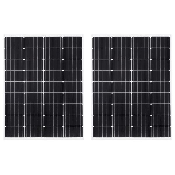 vidaXL Ηλιακά Πάνελ Μονοκρυσταλ. 2 τεμ. 100W Αλουμίνιο/Γυαλί Ασφαλείας