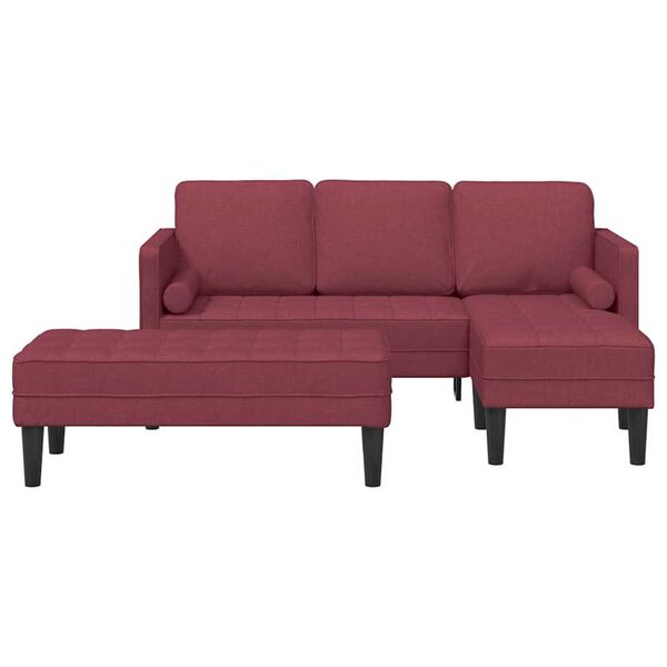 vidaXL Σετ Καναπέ 2 pcs Μπορντό 173 x 131 x 67 εκ ύφασμα