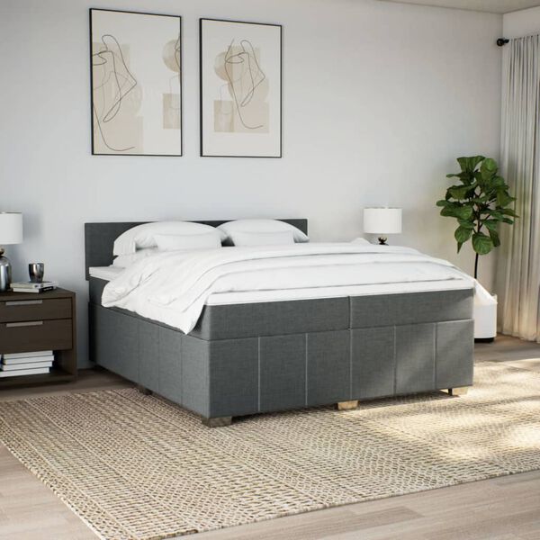 vidaXL &Kappa;&rho;&epsilon;&beta;ά&tau;&iota; Boxspring &mu;&epsilon; &Sigma;&tau;&rho;ώ&mu;&alpha; &Sigma;&kappa;&omicron;ύ&rho;&omicron; &Gamma;&kappa;&rho;&iota; 200x200 &epsilon;&kappa;. &Upsilon;&phi;&alpha;&sigma;&mu;ά&tau;&iota;&nu;&omicron;