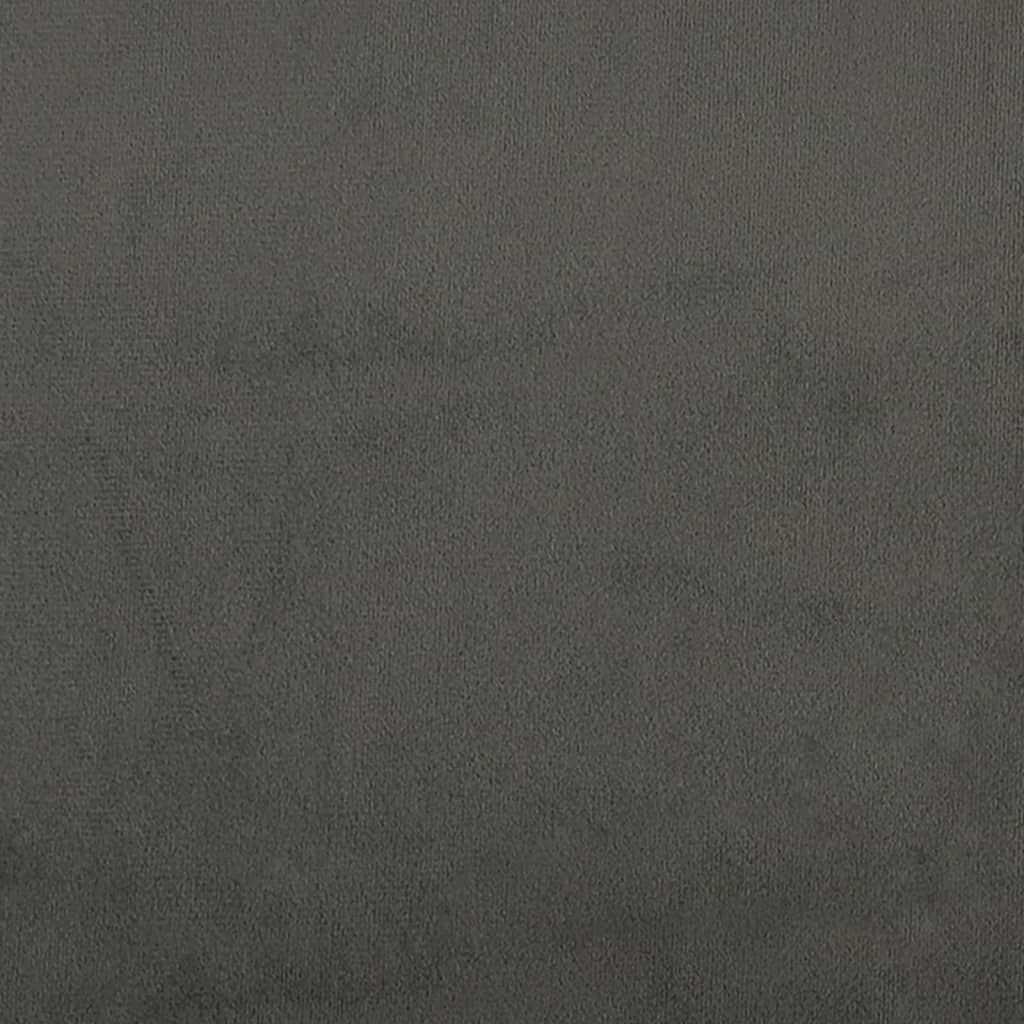 vidaXL Κρεβάτι Boxspring με Στρώμα Σκούρο Γκρι 140x200 εκ. Βελούδινο